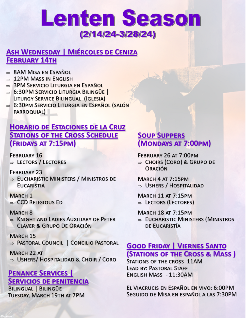 Lenten Season St. Agatha Los Angeles, CA